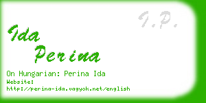 ida perina business card